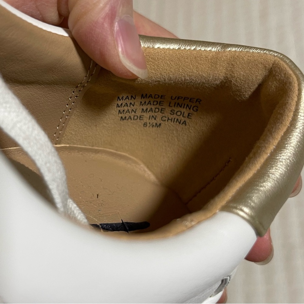 LOFT | White and Gold Sneakers - Picture 5 of 13